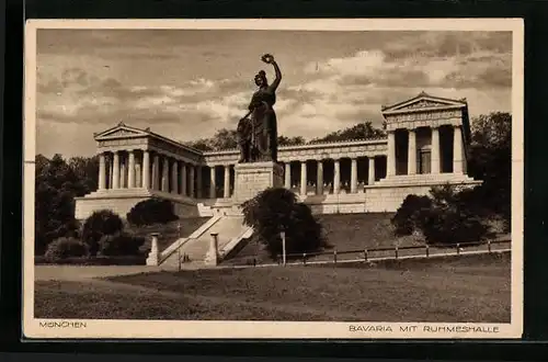 AK München, Bavaria mit Ruhmeshalle