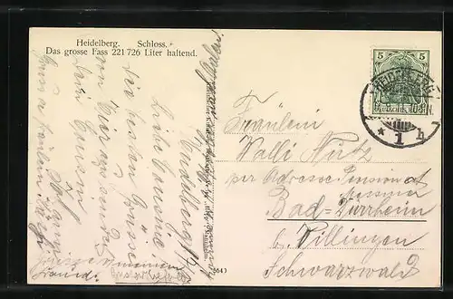 AK Heidelberg, das grosse Fass