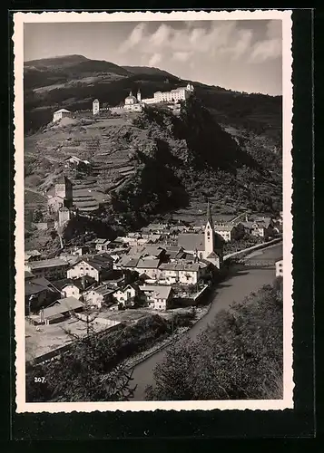 AK Chiusa D`Isarco, Ortsansicht aus der Vogelschau