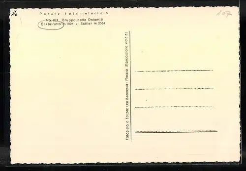 AK Kastelruth, Ortsansicht mit Kirche
