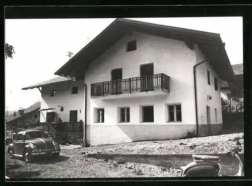 AK Ums, Gasthaus Alpenrose, Bes.: A. Mair