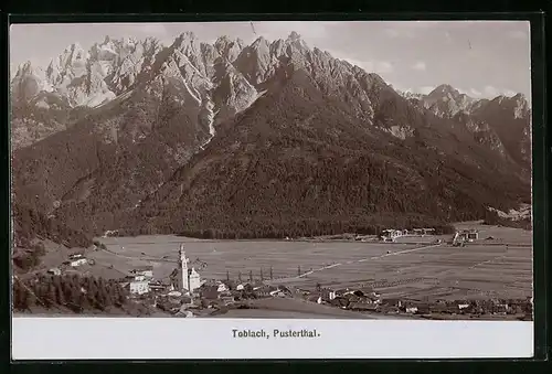 Foto-AK Fritz Gratl: Roblach /Pustertal, Panorama