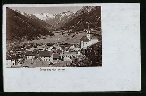 Foto-AK Fritz Gratl: Gossensass, Panorama mit Kirche