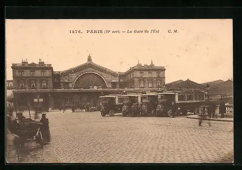 AK Paris, La Gare de l`Est, Bahnhof