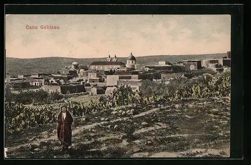 AK Cana Galilaea, Panorama des Ortes