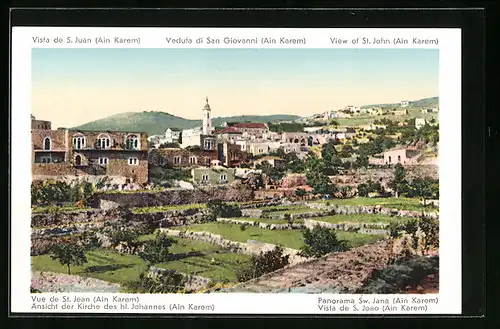 AK Ain Karem, Teilansicht mit Kirche des hl. Johannes