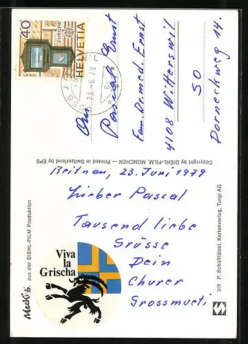 AK Leise klingen meine Lieder..., Mecki mit Gitarre