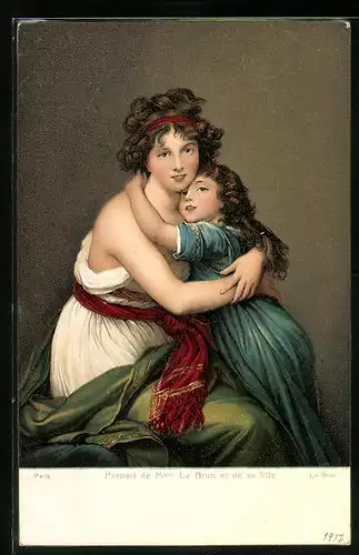 Künstler-AK Stengel & Co. Nr. 29876: Portrait de Mme Le Brun et de sa fille