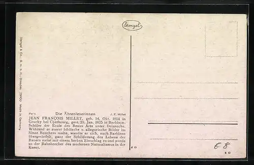 Künstler-AK Stengel & Co. Nr. 29900: Die Ährenleserinnen