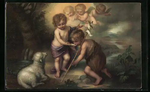 Künstler-AK Stengel & Co. Nr. 29036: Die Kinder mit der Muschel