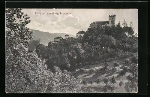 AK Meran, Blick zum Schloss Lebenberg