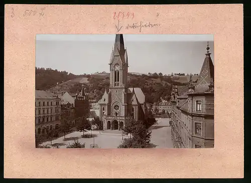 Fotografie Brück & Sohn Meissen, Ansicht Meissen-Triebischtal, Blick auf den Bismarckplatz, Gasthaus Deutscher Kaiser