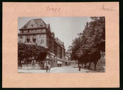 Fotografie Brück & Sohn Meissen, Ansicht Bad Elster, Strassenpartie am Hotel Wettiner Hof