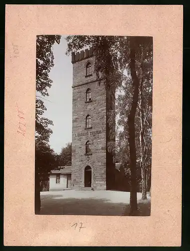Fotografie Brück & Sohn Meissen, Ansicht Kamenz i. Sa., Partie am Lessingturm auf dem Hutberg