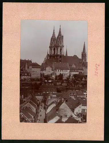 Fotografie Brück & Sohn Meissen, Ansicht Meissen i. Sa., Blick über die Stadt zum Dom