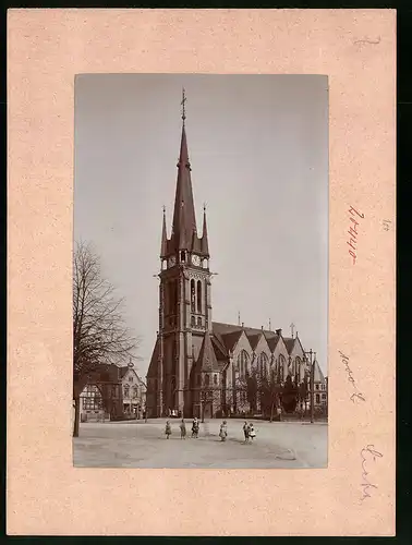 Fotografie Brück & Sohn Meissen, Ansicht Weinböhla, Partie an der Kirche, Zigarren-Haus Gustav Eisrich