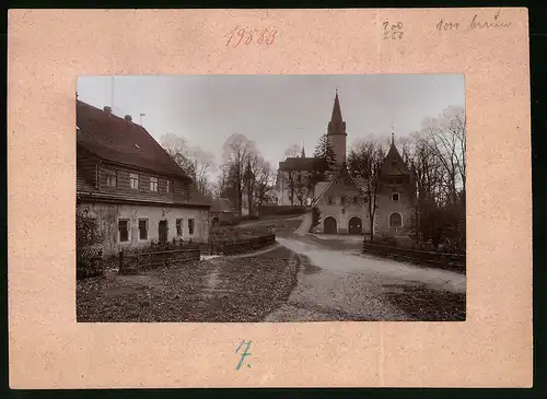 Fotografie Brück & Sohn Meissen, Ansicht Neuhausen i. Sa., Partie am Schloss Purschenstein