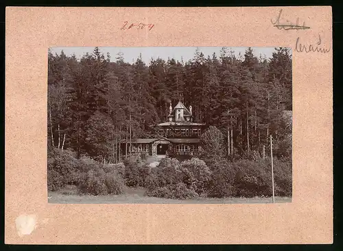 Fotografie Brück & Sohn Meissen, Ansicht Bad Elster, Blick auf das Restaurant Waldquelle im Wald