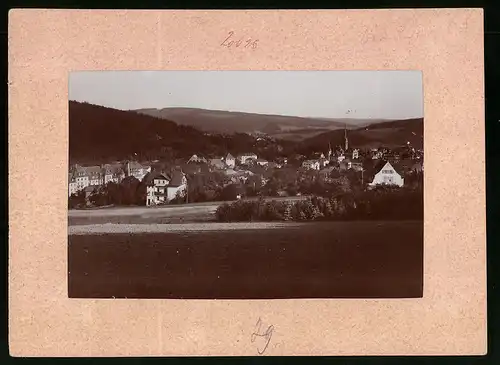Fotografie Brück & Sohn Meissen, Ansicht Bad Elster, Blick auf den Ort mit Kurheim Astraea