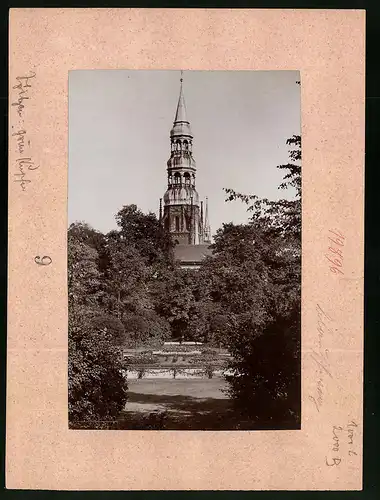 Fotografie Brück & Sohn Meissen, Ansicht Zwickau, Blick über den Albertplatz nach der Marienkirche