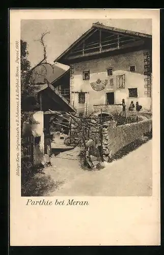 AK Schönna bei Meran, Ortspartie