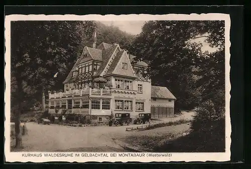 AK Montabaur, Kurhotel Waldesruhe mit Terrassen