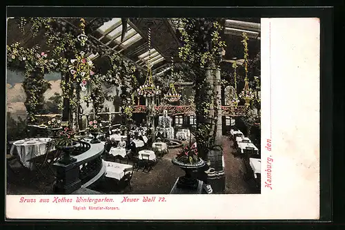AK Hamburg-Neustadt, Gasthaus Kothes Wintergarten, Neuer Wall 72
