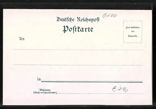 Lithographie Wiesbaden, Totalansicht mit Restauration Neroberg