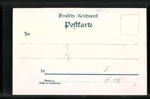 Lithographie Hannover, Totalansicht mit Techn. Hochschule