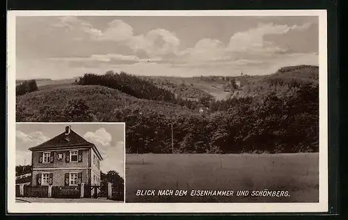 AK Schömberg b. Eisenhammer, Totalansicht mit Gasthaus