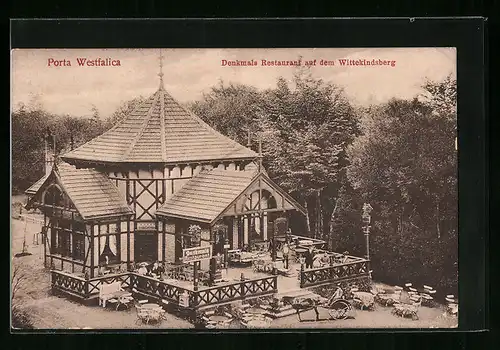 AK Porta Westfalica, Denkmals-Wirtschaft am Kaiser Wilhelm-Denkmal