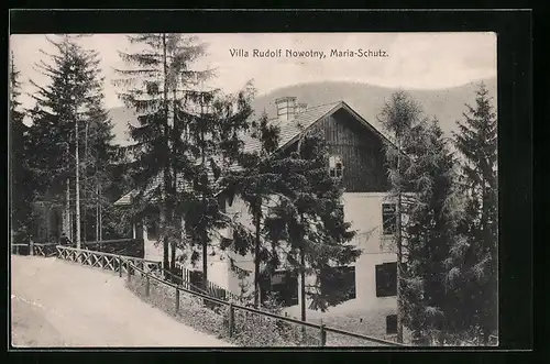 AK Maria-Schutz, Villa Rudolf Nowotny mit Strasse