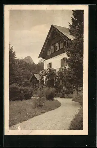 AK Bad Aussee, Grosse Villa mit Bergpanorama