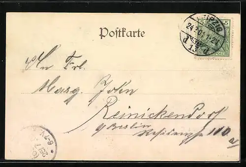 AK Leipzig, Universität mit Strassenbahn