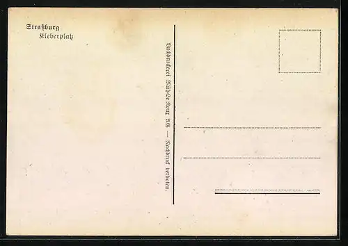 AK Strassburg, Strassenbahn am Kleberplatz