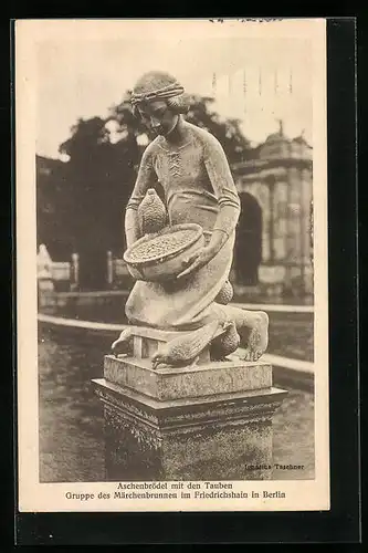 AK Berlin-Friedrichshain, Märchenbrunnen, Aschenbrödel-Figur