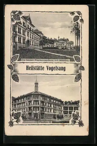 AK Vogelsang, Krankenpavillons mit Mittelbau