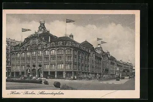 AK Berlin, Hertie Waren- und Kaufhaus GmbH am Alexanderplatz