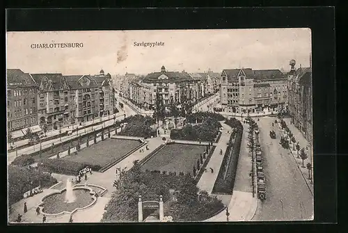 AK Berlin-Charlottenburg, Savignyplatz aus der Vogelschau