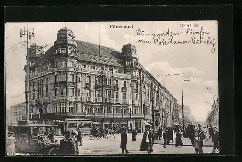 AK Berlin, Ansicht des Hotels Fürstenhof am Potsdamer Platz