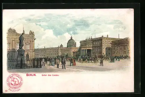 Lithographie Berlin, Unter den Linden