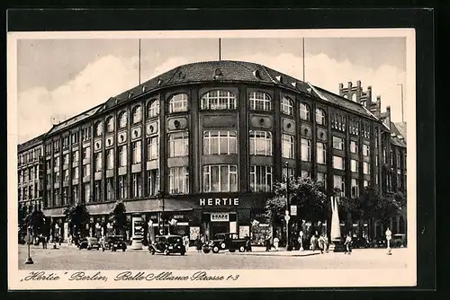 AK Berlin, Hertie Waren- und Kaufhaus GmbH in der Belle-Alliance-Strasse 1-3