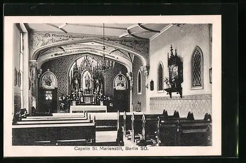 AK Berlin, Capelle St. Marienstift, Innenansicht