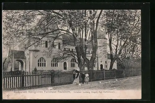 AK Berlin-Grunewald, Restaurant Königliches Forsthaus Paulsborn
