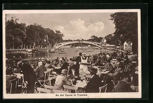 AK Berlin-Treptow, Partie an der Spree