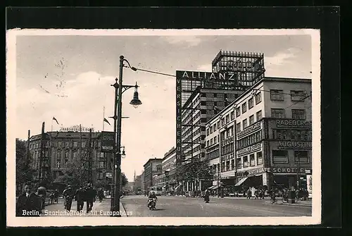 AK Berlin, Saarlandstrasse mit Europahaus