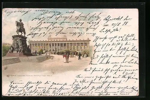 Lithographie Berlin, Museum-Denkmal Friedrich Wilhelm III.