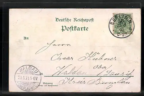 Lithographie Berlin, Nationaldenkmal Wilhelm I.