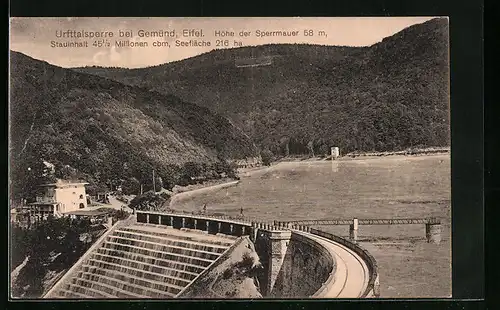 AK Gemünd i. Eifel, Blick zur Urfttalsperre
