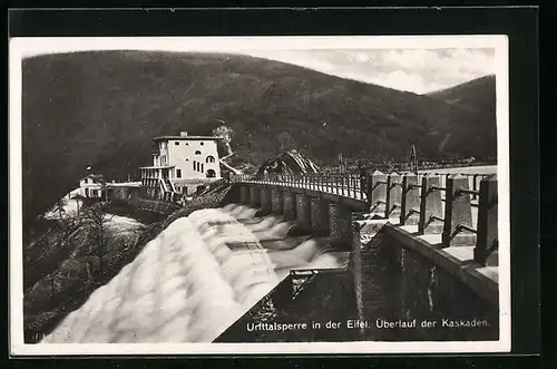 AK Gemünd i. Eifel, Urfttalsperre, Überlauf der Kaskaden